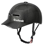 Gudook Fahrradhelm Erwachsene Männer und Frauen Helm im Baseballkappen Stil - Bequemer, Leichter, Verstellbarer und Zertifizierter Fahrradhelme (Schwarz, XL)