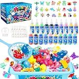 MOMSIV Aqua Gelz Set, Magisches DIY 3D Wassergel-Spielzeug Geschenk ab 4 5 6 7 Jahre Mädchen, Kreativ Magic Water Elf Toy Kit mit 20 Farben & 24 Formen für Kinder