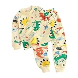 Lange Unterwäsche für aus Reiner Baumwolle für Babys mit Dinosaurier-Kart-Aufdruck für Zuhause Kochen Jugendliche (AA, 12-24 Months)
