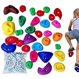 Klettergriffe für Kinder – Baumkletterhalter für Kinder – bunte Griffe Kletterer mit Montagezubehör für Workout, Training, Schule, Zuhause