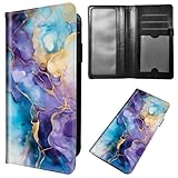 BVCLKJPOI Scheckbuchhülle für Damen & Herren, RFID Scheckbuchhülle Kunstleder Scheckbuchhülle für doppelte Schecks & Kreditkarten, mit Stifthalter, Scheckbuchhülle für persönliches Scheckbuch, A1