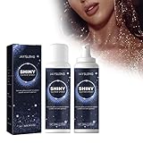 Glitzerspray Haare und Körper, Spray Haare und Körper, glitzernder Haarspray, Glitzer-Make-up-Spray Frauen – leicht zu waschen (60 ml, 1 Stück)