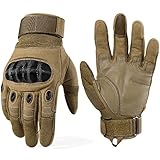 WTACTFUL Taktische Handschuhe Einsatzhandschuhe Tatical Gloves Herren Vollfinger Touchscreen Gilt für Kletter Radfahren Motorrad Jagd Motorradhandschuhe Geländewagen Arbeits Braun XL