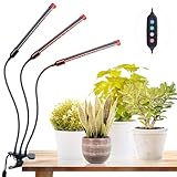 FRGROW Pflanzenlampe LED, Vollspektrum Pflanzenlicht für Zimmerpflanzen, Pflanzenleuchte, Wachstumslampe für Pflanzen Gemüse, Präziser Timer Pflanzenlampen Fokussierfunktion