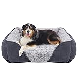 JOEJOY Hundebett Grosse Hunde Hundekorb Waschbar - Hundebett Waschbar Flauschig, rutschfest HundeköRbchen Hundebetten, Bequem Anti Stress Hundebett XXL für Große Hunde und Katzen, 106x80x23cm