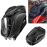 Motorrad Tankrucksack Oxford magnetische Satteltasche mit großen Fenster 48,5 * 37 cm Universal Rear Seat Satteltasche Travel Tool Schwanz Gepäck