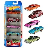 Hot Wheels 1806 - Geschenkset, je 5 Fahrzeuge, zufällige Autos/Fahrzeugmodelle, 5er Pack, 24.13 x 10.67 x 4.06 cm
