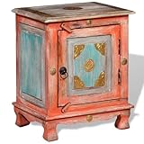 SXJEQOC Bedside Tables Bettschrank Nachtschränkchen Beistelltisch Schlafzimmer - Nachttisch Massivholz Mango Orange für Balkon Badezimmer Wohnzimmer Flur
