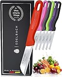 Solingen / Edelbach / 6x Küchenmesser Set / Made in Germany Messer Set gerade Klinge, Allzweckmesser, Obstmesser, Gemüsemesser, Schälmesser, sehr scharf, Küchen Messer, Geschenk