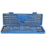 SDS-Bohrhammer, Meissel-Set, 20-teilig, hochwertiger 40-Cr-Karbonstahl, YG8-Hartmetall-Bohrspitze für Beton, Ziegel, Steine, Werkzeugkasten im Lieferumfang enthalten