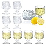 Cordial Gläser, 50 ml, Schnapsgläser-Set, 8 Stück, Schnapsgläser mit Stiel/Tequila-Schnapsgläser/Sherry-Gläser