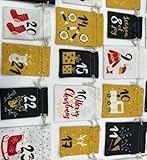 Raoclay Adventskalender zum Befüllen Stoff, 24 Adventskalender Tüten Groß Adventskalender Selber Befüllen Kinder, 2 Größen von Adventskalender Säckchen, Weihnachtskalender zum Befüllen mit Clips Seil