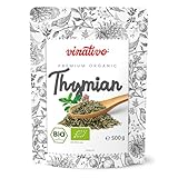 vinativo Thymian BIO – 200g – gerebelt – Bio-Qualität – naturbelassen – für Gewürzmischungen und Thymian-Tee geeignet