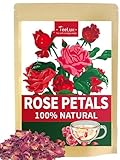 TeeLux Getrocknete Rosenblütenblätter Essbare 80g, Vegan, Natürliche Duftende Rosentee, Rosenblüten in Lebensmittelqualität zum Backen, Trinken