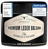 URBAN FOREST Lederpflege mit Bienenwachs & Avocado-Öl 250ml für Auto Sofa Couch Möbel Jacke Motorradbekleidung Handtaschen Ledercouch Schuhe Sattel für Pferde Lederfett - Premium Leder Balsam