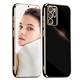 ATISIJIE Hülle für Samsung Galaxy Note 20 Ultra 5G Handyhülle Original, Ultradünn Galvanisiertes Weiches Kieselgel Kratzfeste TPU Handyhülle, Einfaches Stilvoll Shiny Schutzhülle Cover Case Schwarz