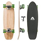 Apollo Mini-Longboard | Midi Cruiser als Komplett-Board, 70cm (30x8) | wendiges Kick Tail Mini Longboard aus Holz im Vintage Skateboard-Style | Longboard Erwachsene mit High Speed ABEC 9 Kugellagern