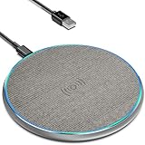 15W Wireless Charger, Eisreho Induktive Ladestation für iPhone 17/16/15/14/13/12/Pro/Max/Plus/Mini/XS/XR, AirPods, Induktions Kabelloses Ladegerät für Samsung Galaxy S23/S22/S21/S20/Note 20, Huawei