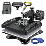 30 * 38 CM 38 * 38 CM 5 In 1 Multifunktionale Hitzepresse Maschine Digitalanzeige Sublimationsdrucker for Kappen Hemden Tassen(15x15in 5in1 Black)