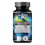 Diamond Fischöl 1000mg pro Kapsel mit Vitamins D3, K2 und E – 60 Kapseln - Hochdosiert Omega 3 mit 330mg EPA und 220mg DHA – Fish Oil Fettsäuren (EFAs) – von Apollo’s Hegemony