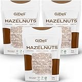 GiDeli haselnüsse Ungesalzene 3 x 5kg geschält als Snack, Backzutat und zum Verfeinern von Speisen roh, naturbelassen doypack
