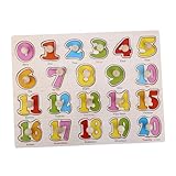 ERINGOGO 1Satz Holz Puzzle Mit Zahlen Pädagogisches Für Ab Jahr Montessori Einlegepuzzle Für Kleinkinder Von Motorik Und Lernen