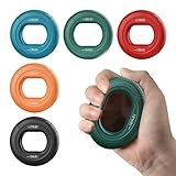 Griffkraft Trainer, 5 Stück Unterarmtrainer Trainingsgerät, Silikon Ring Handtrainer Fingertrainer Handmuskeltrainer Grip Trainer für Muskeltraining Sport Fitness (20-80LB)