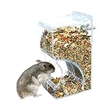 Andiker Automatischer Hamster-Futterspender, 300 ml, transparentes Acryl, Futterautomat für Hamster, Igel, Eichhörnchen, Meerschweinchen und Vögel (300 ml)