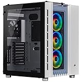 Corsair Crystal Series 680X RGB Hohem Luftdurchsatz Gehärtetem Glas ATX Smart Gaming Gehäuse, RGB LED, Weiß