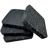 Xpieoyrm 4er Stück Antivibrationsmatte 9cmx9cm, Schallschutzmatte,Antirutschmatte Waschmaschine,15 mm stark Gummipads Anti Vibrationsdämpfer,Unterlage und Schwingungsdämpfer für Trockner,Lautsprecher