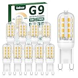 Tailcas G9 LED Dimmbar, Warmweiß 2700K G9 LED 10er Pack, 5W G9 LED Lampe Ersetzt 40W Halogen Lampe, 450LM Kein Flackern Leuchtmittel G9 LED, 360° Abstrahlwinkel G9 Birne Enegiesparende, AC 220-240V