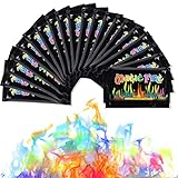 Herefun Buntes Feuerpulver Buntes Feuer, 10g x 20 Magic Fire Pulver Set, Bunte Flamme Farbwechsel Powder, Feuerfarben Pulver Buntes Feuer, Buntes Feuer Neon Flames für Halloween und Weihnachten