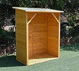 Mucola Brennholzregal 160x134x75 cm Kaminholzregal mit Rückwand Holz Understand für Kaminholz großes Fassungsvermögen Holzstapelhilfe Feuerholzregal