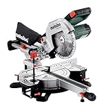 metabo Kapp- und Gehrungssäge KGS 216 M – 613216000 – Mit Precision Cut Line, 216 mm Sägeblatt und Zugfunktion – 2 m Kabellänge