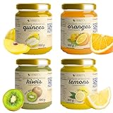 Marmelade, 70% reinen Früchten. Marmelade portionspackungen, 4-Mini Marmelade à 100gr: Orange, Lime, Kiwi und Quitte. Easter Gift, Typisch sizilianische Produkte, ideal zum Breakfast - Moreca