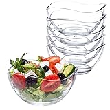 spar-home Dessertgläser Set - 6er Müslischalen Glas 310 ml Glasschüssel Snackschale Müslischale Salatschüssel Dessertschalen Servierschalen Eisschalen Glasschale Gläser für Dessert (6er)