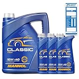MANNOL Classic 10W-40 API SN/SM/CF Motorenöl, 5 Liter