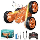 VATOS Ferngesteuertes Auto für Kinder, 2.4GHz RC Stunt Auto 360° Flip mit Licht und Musik, 4WD Drehung Crawler All Terrain High Speed Rennauto, Spielzeugauto Geschenke für Jungen Mädchen ab 6 7 8 9 +