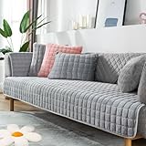 IMSGVIFO 1 2 3 4 Sitzer Sofabezug Couchbezug L Form Ecksofa Sofa/Couch überwurfdecke, Samt Couch Überwürfe Sofahusse Sofaüberwürfe rutschfest