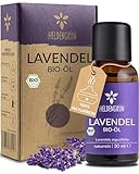 Heldengrün® BIO Lavendelöl [100% NATURREIN] - Der Echte Lavendel - Lavandula Angustifolia - Ätherisches Öl Bio - Duftöl Lavendel für Aromatherapie - 30 ml