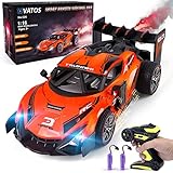 VATOS Ferngesteuertes Auto - 1:16 Metall mit Spray Licht 2WD 20 km/h Sport Racing Hobby Spielzeugauto, RC Truck mit 2 wiederaufladbaren Batterien Bieten 50 Minuten Spielzeit für Jungen Kinder