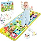 Lobyoh Musikmatte mit 8 Tieren, Baby Spielzeug Musik Klaviermatte Tanzmatte Keyboard Kinder, Mitgebsel Kindergeburtstag Geschenke für Jungen Mädchen 3 4 5 Jahre