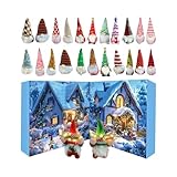 Adventskalender, 24 Tage, Weihnachts-Countdown-Kalender, Zwergpuppe, Strumpffüller für Urlaub, Heimdekoration, Kaminsims, Party, Fotohintergrund, tägliches Ritual