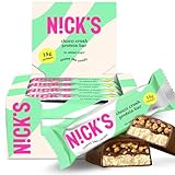 NICKS Protein Riegel ohne Zuckerzusatz – Choco Crush – 15g Eiweiß 30% – 214 Kalorien – Low Carb Keto Proteinriegel mit Ballaststoffen & Kollagen – Glutenfrei, Gesunde Snack ohne Palmöl 12x50g