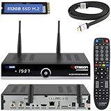 OCTAGON SF8008 UHD 4K Supreme Twin Sat Receiver + 512GB Festplatte INTERN + NONIC HDMI Kabel, 2X DVB-S2X Tuner, E2 Linux & Define OS, mit PVR Aufnahmefunktion, M.2 M Key, Gigabit LAN, WiFi WLAN