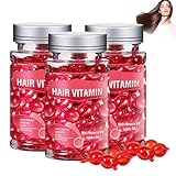 Hair Vitamin Serum Capsule,Haar-Vitamin-Serum-Kapsel,Hair Oil 40 Capsules,Hair Growth Oil for Hiar Care,Hair Treatment Serum Capsules with Argan Macadamia Avocado Oil,Vitaminen A,C,E & Pro B5 (3PC)