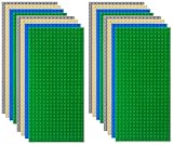 LATERN 16 Stück Klassische Baustein Grundplatten, 12.5cm x 25cm Große Bauplatten 16 x 32 Noppen Stapelbare Bauplatten für Bausteine - 100% Kompatibel mit Allen Gängigen Marken (4 Farben)