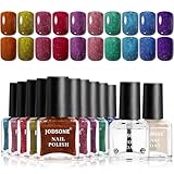 JODSONE 12-teiliges Nagellack-Set, schnell trocknend und langanhaltend, mit Unter- und Überlack