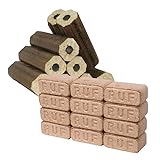 2 er Set Holzbriketts 20 kg – RUF Buche, Pini-Kay Eiche – Hochwertige Kaminbriketts, Lange Brenndauer, wenig Asche, CO2-neutral – 2 Sorten Premium Brennstoff- je 10 kg