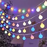 Kaleora LED Lichterkette, 6 Meter, 40 Bunte Kugeln, Batteriebetrieben mit Blinkfunktion